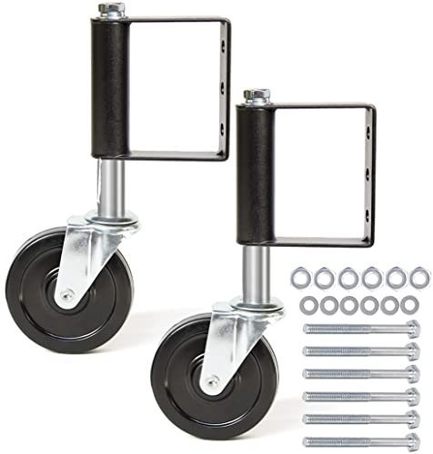Federbelastete Torrollen, Gefederte Laufrolle Lenkrollen für Schiebetore - 10cm, Tragfähigkeit 100Kg