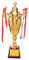 MagiDeal Trophées Dorés, Trophée D'métal Coupe, Trophées De Décoration Intérieure, Grand Coupe Sport Compétitif pour Tournois Sportifs, Compétitions, Récompenses en Classe,51CM
