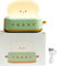 Cute Bread Night Light Led, USB Rechargeable Toast Nachtlicht Kinder, Portable Kids Toast Nightlight Desk Decor Toaster Lamp, Adjustable Brightness Toaster Bedside Night Light for Teens Girls (Green)