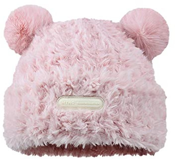 Wintermützen für Männer und Frauen, mit Fleece gefüttert, weich, warm, Strickmütze, Skistrumpf, Manschettenmütze Fellmütze Damen (Pink, One Size)