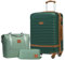 COOLIFE Koffer Trolley Koffer Reisekoffer von ABS Hartschalen Trolley 4 Rollen TSA-Schloss Der Koffer Enthält 1 Reisetasche und 1 Kulturbeutel
