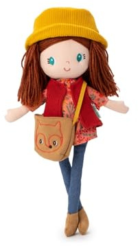 LILLIPUTIENS - Léa Fabric Doll - The Nature and Cuddly Doll – Soft and Eco-Friendly Friend for Children from 2 Years – Awakening Toy with Removable Accessories – Baby Doll - 83489