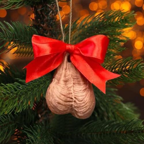 Ornamento per albero di Natale in acrilico 3D palline di Natale divertenti decorazioni natalizie ornamento pendente appeso fatto a mano per albero