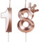 Bougies pour 18e Anniversaire avec Couronne,3D Or Rose Bougies,Bougie Numéro18, Bougie d'anniversaire Convient Pour Anniversaires de Mariage,Décorations de Gâteau fête D'anniversaire Célébration