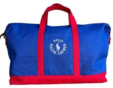 Polo Ralph Lauren Duffle Bag, Sporttasche, Blau-Rot