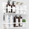 Kitsure Duschablage ohne Bohren - 2 Stück rostfreie Badezimmer Organizer, schnell trocknende Badregal, mit großer Kapazität, langlebige Shampoo Halterung für Dusche aus Edelstahl, Large, Weiß