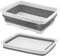 HOMESHOPA Rectangular Collapsible Washing Up Bowl, 10 Litre Foldable Washing Basin, Compact Storage, Space Saving, Kitchen Sink Bowl, Portable for Outdoor Camping Caravans (Grey)