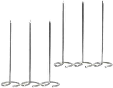 Yardwe Edelstahl Grillspieße 6 Stück Stehende Metallspieße Für Kebabs Fleisch Gemüse - Perfekt Für Heißluftfritteuse Und Grill Langlebig Und Wiederverwendbar