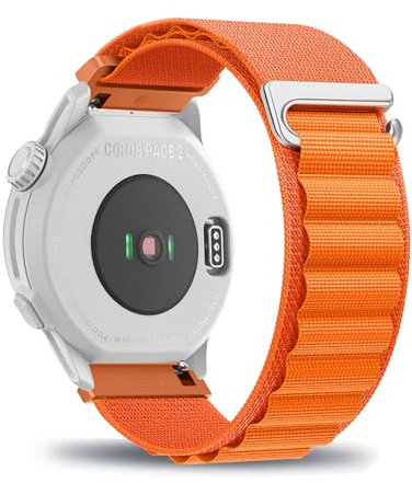 Armband Kompatibel mit Coros PACE 2/APEX 42mm Armbänder Sport Doppelter Textil Nylon Metall G-Haken Uhrenarmbänder Verstellbares Ersatzarmband für Coros PACE 2/APEX 42mm für Damen Herren Band (2)