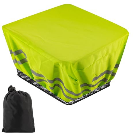 Regenschutz Fahrradkorb,Fahrrad Korbabdeckung Wasserdicht mit Reflektorstreifen,Fahrradkorb Abdeckung Für alle Fahrradkörbe,Fahrradkorb Abdeckung Hinten Mit Aufbewahrungstasche (Fluoreszierendes Grün)