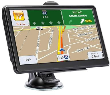 TKMARS Navigationsgeräte für Auto 2024 LKW Navigationsgeräte Tragbarer mit 7 Zoll Navigationsgeräte 2024 Weltkarte Lebenslang Kostenloses Kartenupdate, für Auto LKW