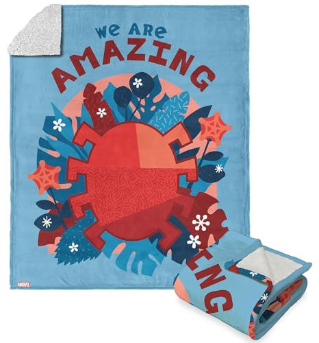Northwest Marvel The Avengers, We Are Amazing, Silk Touch Sherpa Überwurfdecke, 127 x 152 cm