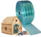 POHOVE Green PVC Dog Door Replacement Flap, Crystal Clear, Windproof, Heat Insulating, Suitable for Dog Houses, Cat Enclosures, 1.5m/4.9ft or 1.8m/5.9ft