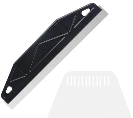 Wallpaper Scraper, Paint Scraper Tool, Metal Scraper, Filling Knife Set, with 1 Pcs Plastic Scrapers, for Removing Wallpaper Paint, Filling Putty, Repairing Drywall and Plaster Scraping (Black)