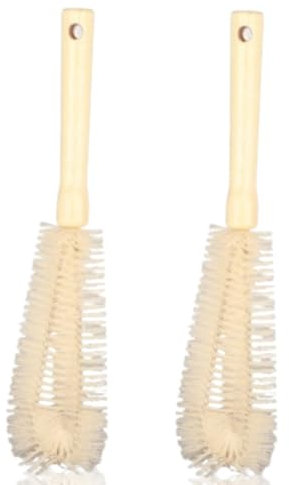 2 Stück Wasserflaschenbürste, 30 cm, langer Griff, Schrubber, Reinigungsbürste, Holz, langer Griff, Flaschenbürste, Reinigungsbürste für die Küche