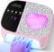 LimeGirl Cordless Nail Dryer for Gel Polish, UV LED Nail Lamp with Fast Curing Gel Light & 4 Timer Settings, Portable Rechargeable Gel Lamp Nail Art Tool for Manicure Pedicure at Home & Salon (Pink)