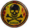 Blechschild Danger Totenkopf Schädel 20 cm Ø Warnschild Deko MU K5