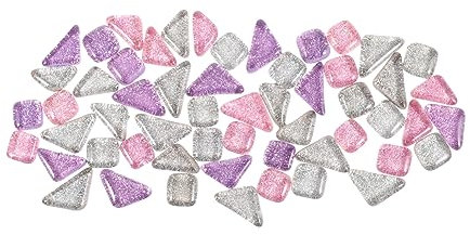 Unregelmäßige Kristallglitzerfliesen aus Glas , 1 Packung | Gemischte Farben, Dekorativ für Bastelarbeiten und Deko, Feine Verarbeitung, Hitzebeständig Zufällige Farbe
