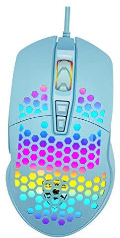 Uonlytech 1 Pièce Souris Gaming Éclairante Souris de Bureau Ergonomique pour Ordinateur Portable avec Dpi pour Joueurs