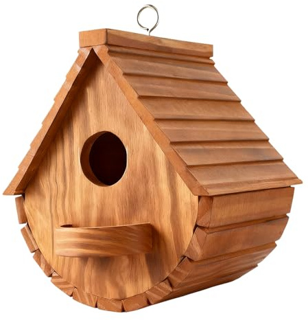 Nistkasten für Wildvögel, Nistkästen für Vögel, Vogelhaus zum Aufhängen, Stabiler Nistkasten, Kiefernholz Vogelhaus, Wetterfest und Langlebig für Jede Gartengröße im Freien Baum oder Balkon