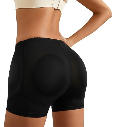 viiotu Butt Lifter Padded Pants for Women, Bottom Lift Pants Hip Pads Shapewear, Enhancer Control Panties Butt Pads Shapewear (UK, Alpha, L, Regular, Regular, Black)