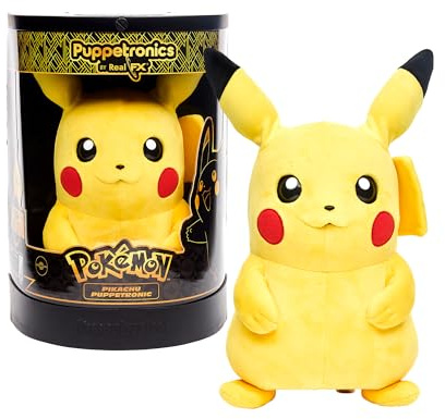 Puppetronic Pikachu, Animatronic, interaktiv, über 100 Aktionen und Geräusche, bewegt Augen, Ohren und Mund, spricht und errötet, inklusive 4 Attacken, immersives Erlebnis für Fans, Famosa (REK00000)