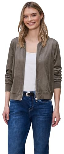 Street One Damen Blouson aus Velours Mesh mit Zipper