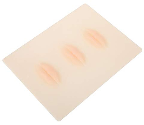 TOPINCN Elastische Silikon-Lippen-Tattoo-Übungshaut für Microblading, 3 Stück Realistische Trainingshaut für Anfänger, Ungiftige Lippen-Tattoo-Haut, 3 Stück -Übungshaut