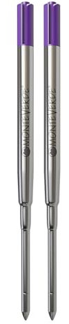Monteverde Soft Roll Kugelschreiberminen für Sheaffer-Kugelschreiber, M-Spitze, Violett, 2 Stück