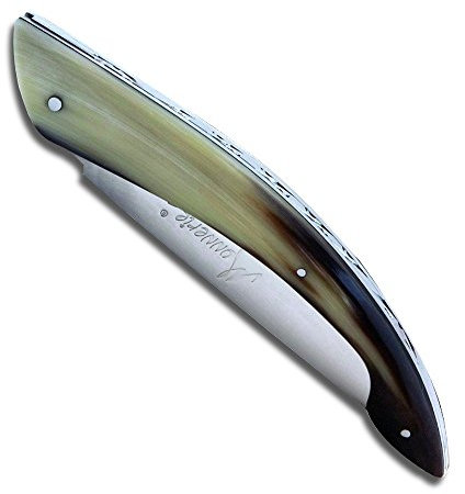 Laguiole Actiforge Couteau Monnerie avec Manche en Pointe de Corne Blonde