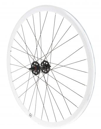 Rodi Laufräder Fixie Vorderrad Felge und Nabe, Weiß, Schwarz, 11304027AV
