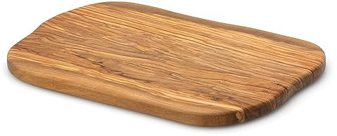 Continenta Olivenholz Schneidebrett in hochwertiger Edel Qualität, Gemüsebrett, universal Küchenbrett, 29 x 18 x 1,6 cm