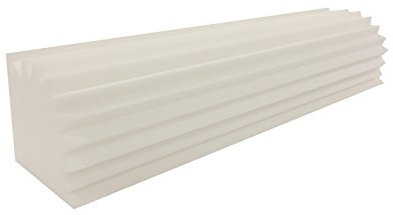 (6 St. Weiß Ca. 100x20x20cm) Bass Trap Absorber Lamellen (Pyramiden) Profil