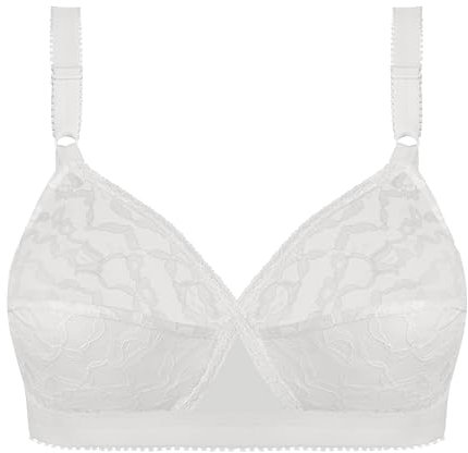 Playtex Soutien-Gorge Sans Armatures Cœur Croisé Femme x1, Blanc, 110D
