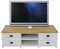 Antike Fundgrube TV-Board Sideboard TV-Schrank aus Massivholz in weiß/Natur Breite 130 cm (4324)