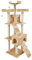 AQPET Tiragraffi XXL 170cm per Gatti con Cuccia, Albero Gioco Multifunzionale e Parco Giochi Completo, colore Beige