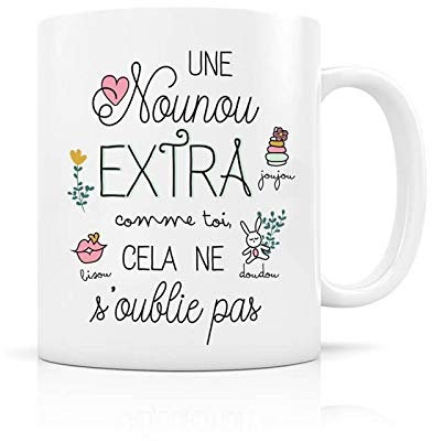 Label'tour Mug céramique Une Nounou Extra Cela ne s'oublie Pas - Créa Bisontine