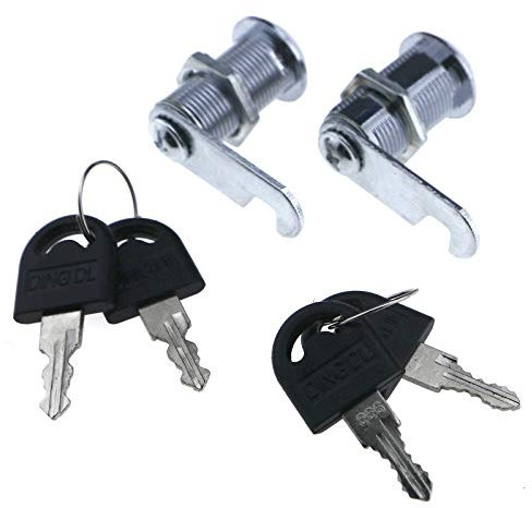 Create idea Lot de 2 serrures à came avec 2 clés pour porte d'armoire, boîte à outils, tiroirs