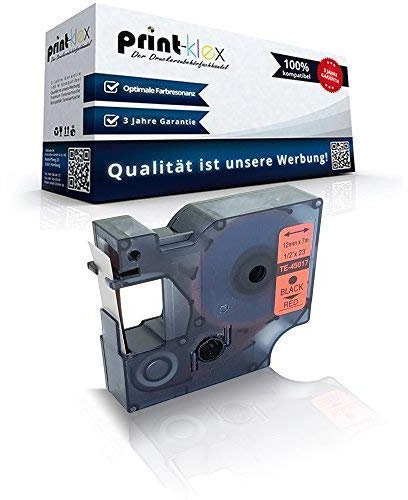 Print-Klex Schriftband kompatibel für Dymo D1 45017 Labelmanager100 Labelmanager100Plus Labelmanager100Series Labelmanager120P S0720540 12mmx7m 7 m x 12 mm Farbband - Color Print Serie
