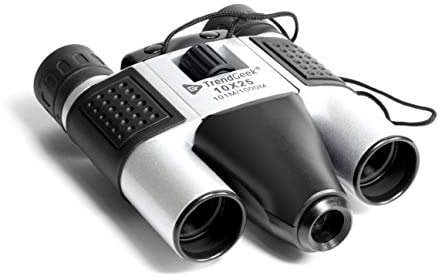 Binocolo TrendGeek con fotocamera per adulti - Binocolo piccolo per viaggi, birdwatching, sport, fauna selvatica, osservazione di animali, caccia, concerti Risoluzione foto HD - Mini binocolo TG-125
