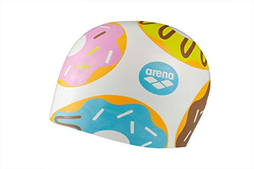ARENA Poolish Moulded Swim Cap, Donuts White