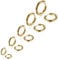 5 Paar Gold Edelstahl Ohrstecker für Damen und Herren 8-16mm Edelstahl Metall