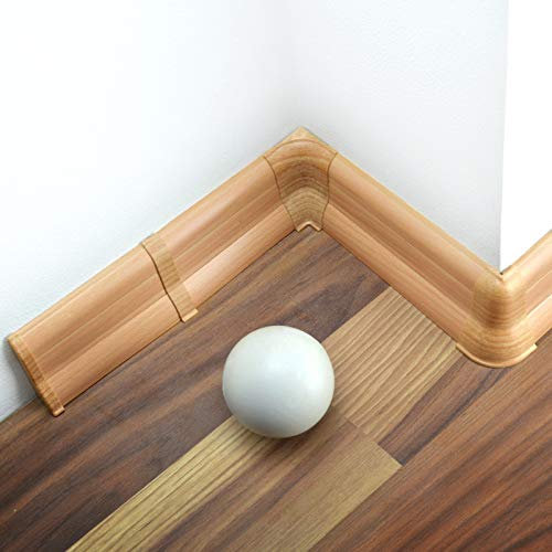 [DQ-PP] 10 Meter Sockelleisten 62mm PVC Buche Laminatleisten Fussleisten aus Kunststoff PVC Laminat Dekore