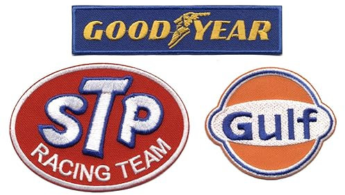 Good Year Gulf STP Aufnäher Patches 3 Stück Motorsport V8 Racing Team USA