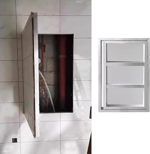 Revisionsklappe Versteckte Fliesen Revisionstür, Magnetisch Revisionsklappe zum Öffnen Drücken, 30 40 50 60 70 80 90 100 120 cm Aluminiumrahmen Wandlukendeckel für Sanitärinstallationen(60x90cm)