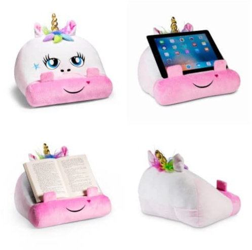 Gifts for Readers & Writers Children's iPad Stand | Cuddly Reader Tablet Stand & Book Holder| Reading Pillow for Bedtime Adventures | Tablet Lap Rest Cushion | Fun Gift for Readers & Book Lovers