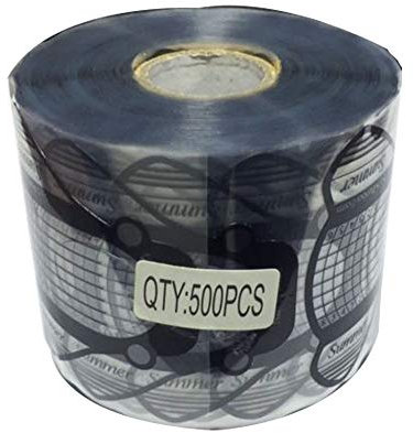 Beautyleader 500Pcs Nail Form, Clear Black Color Nail Art Guide Stickers for Acrylic UV Gel Nail Tips Manicure Extension Tool