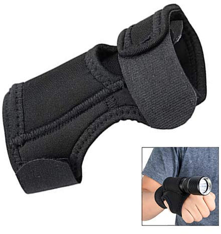 XLKJ Hand Freies Taschenlampe Holster auf Handgelenk oder Arm, Tragbare Taschenlampe Halter für Jagd Tauchen Unterwasser Taschenlampe