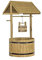 Garden Mile Jardinière de jardin en bois, motif puits de souhait, grand pot de fleurs d'extérieur (pot géant en bois)