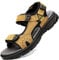 Lvptsh Sandalias Hombre Zapatillas de Senderismo Transpirable Peso Ligero Cuero Camper Deportivas Sandalias Al Aire Libre Pescador Playa Zapatos,Amarillo 1,EU45